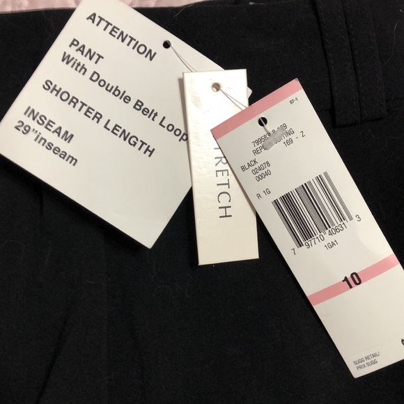 NWT 10 short black suiting slacks - Picture 2 of 8